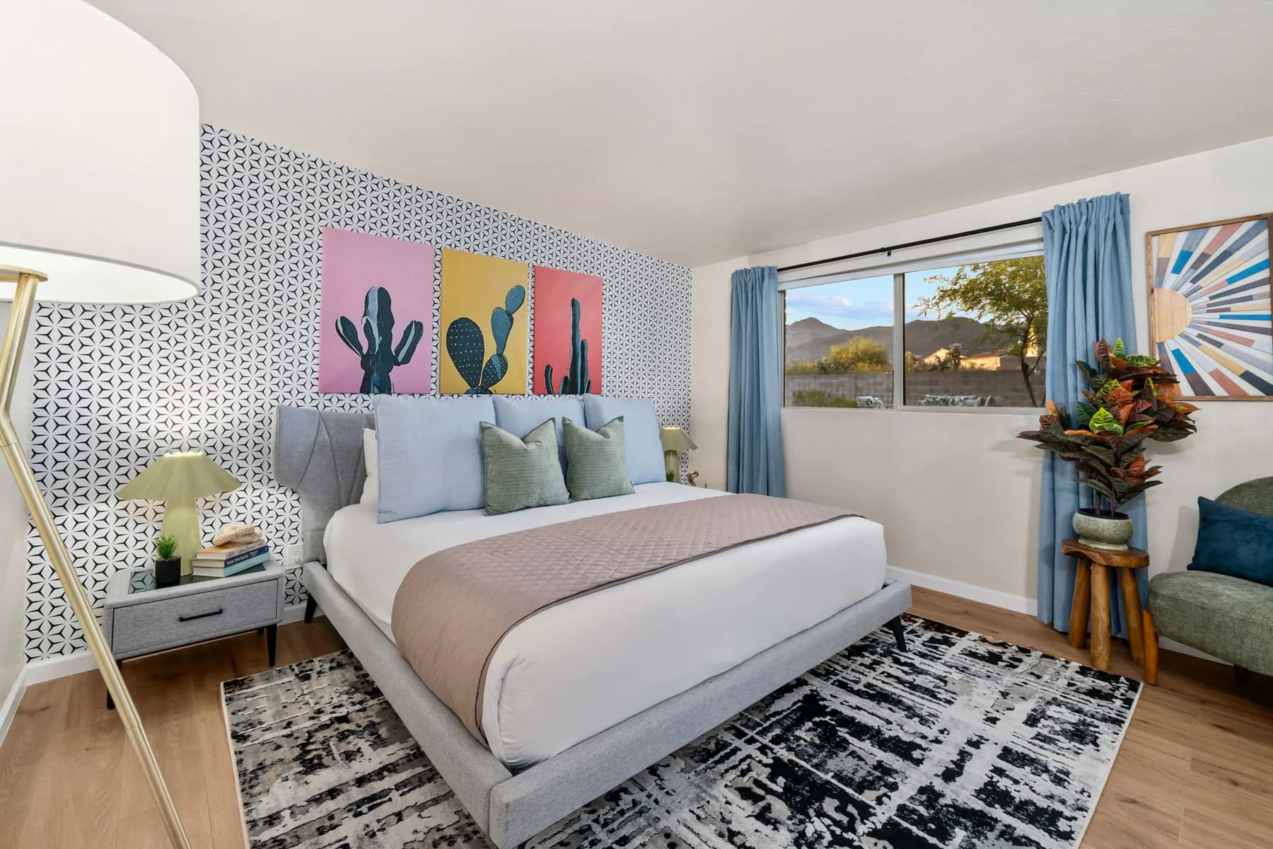 Airbnb guest bedroom photographed by Luxe Realty Photography